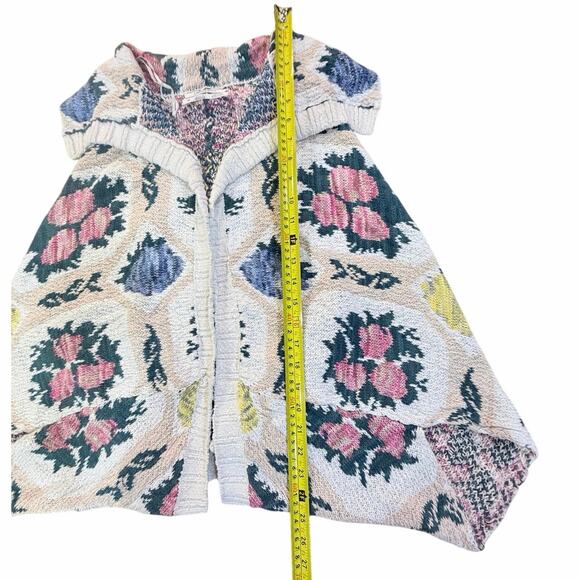 Anthropologie Floral Cocoon Slouchy Oversized BOHO Cardigan Knit Sweater 
M / L - Picture 13 of 16